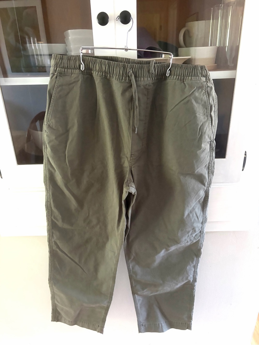 American Eagle Men’s Flex Pants Drawstring Waist Size Large Green